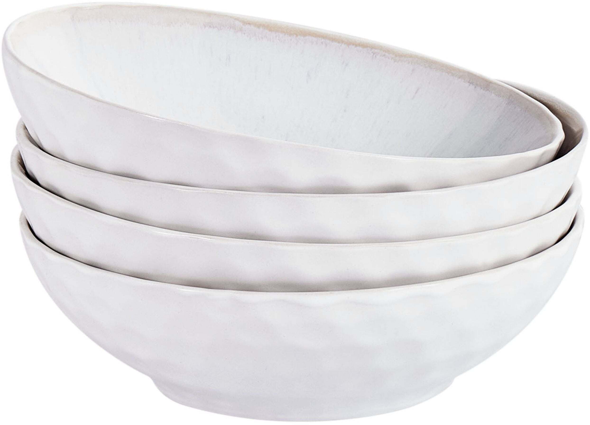 Zestaw 4 głębokich talerzy SESAME Kamionka Jasnoszary