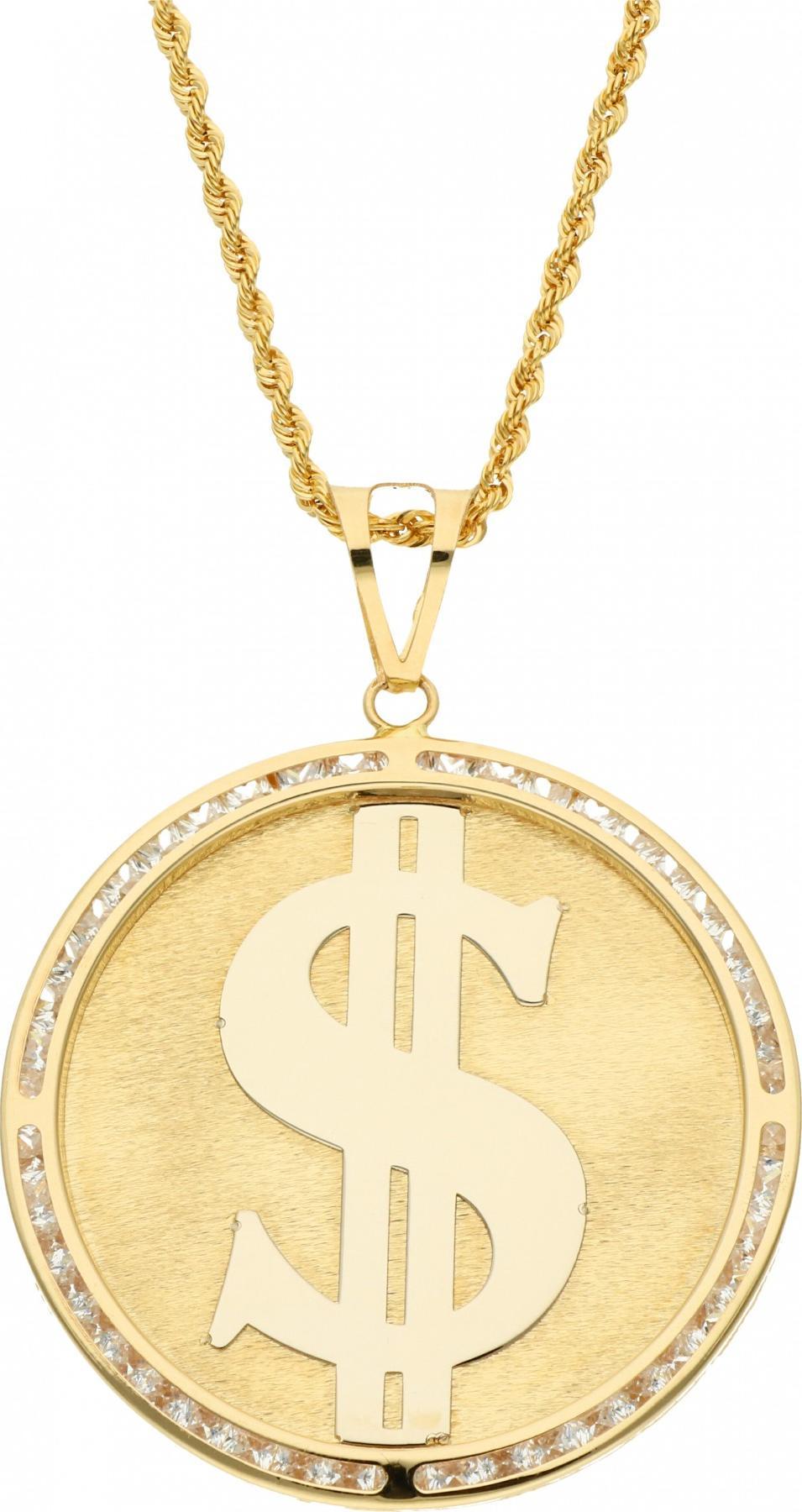 Rosanto Oryginalna duża złota zawieszka dolar 585 14k