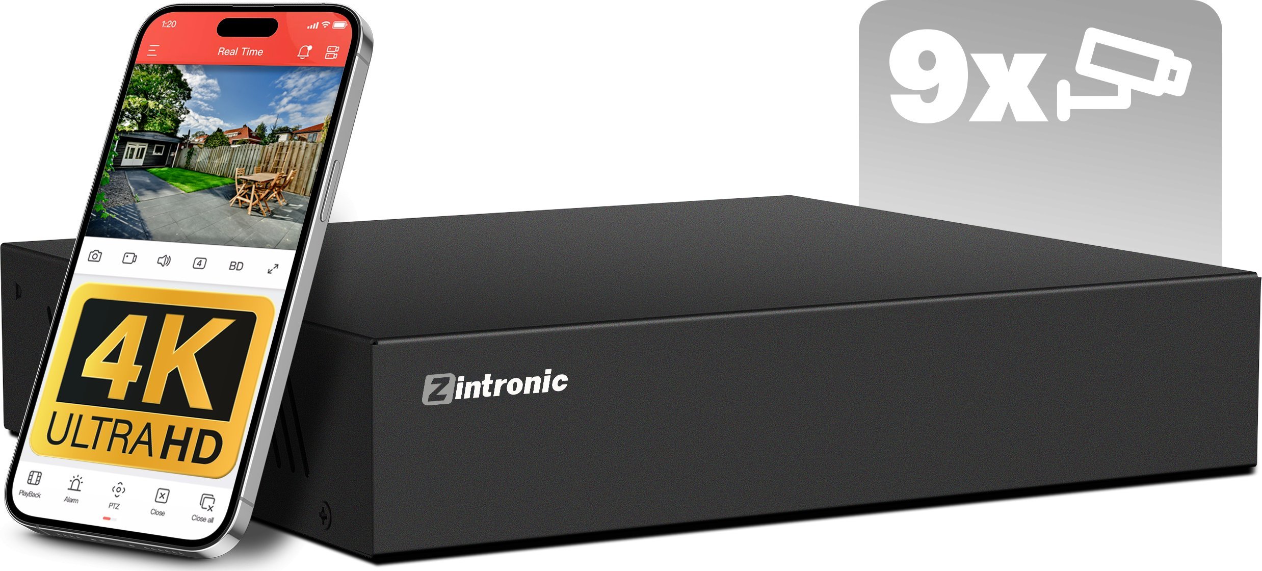 Rejestrator Zintronic Rejestrator Sieciowy Eco NVR IP 9 Kanałowy 8MPx 1Sata