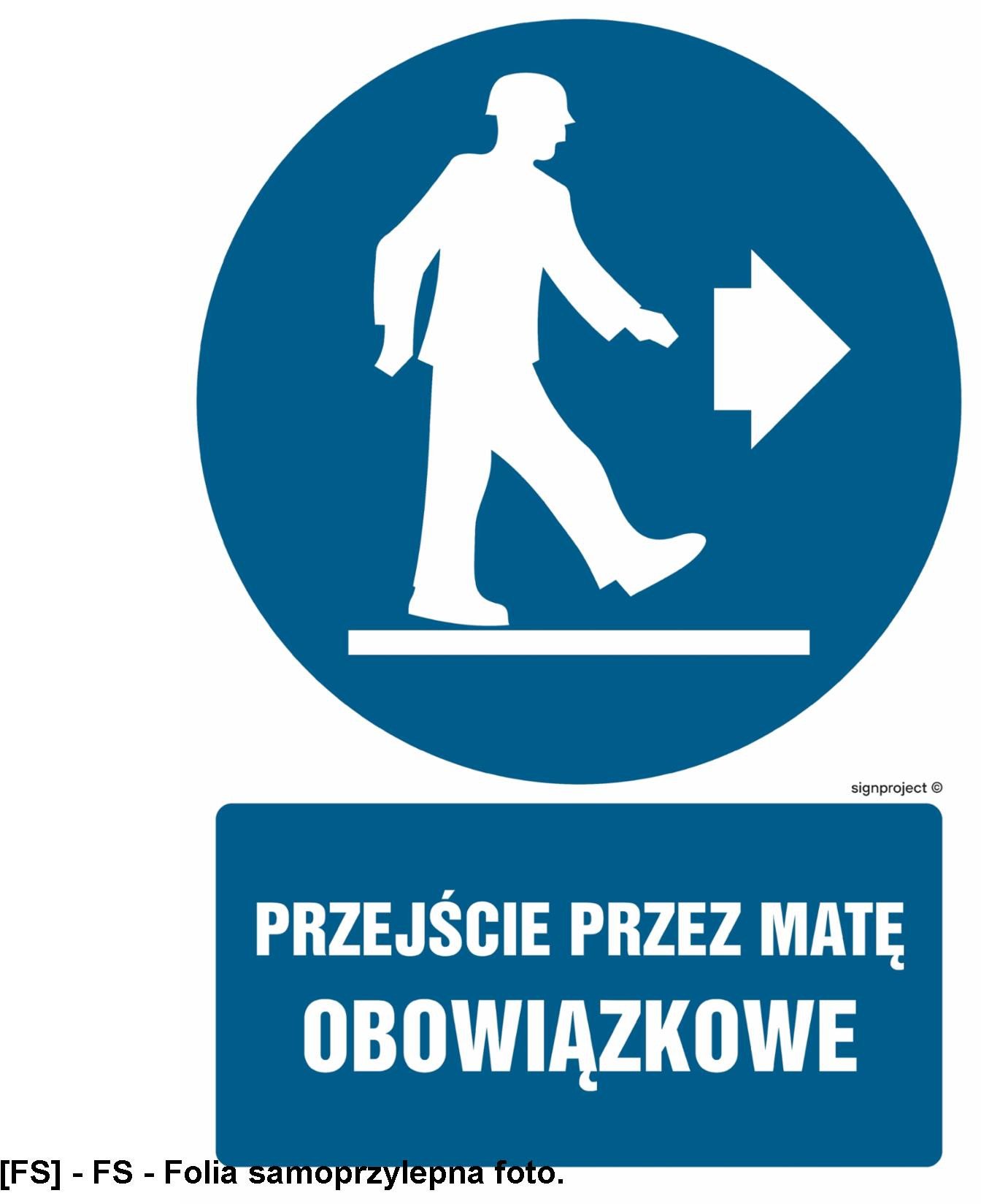 GL033 - Przejście przez matę obowiązkowe 300x450
