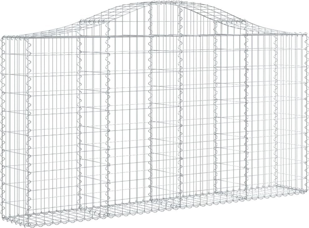 vidaXL vidaXL Łukowaty kosz gabionowy, 200x30x100/120cm, galwanizowane żelazo