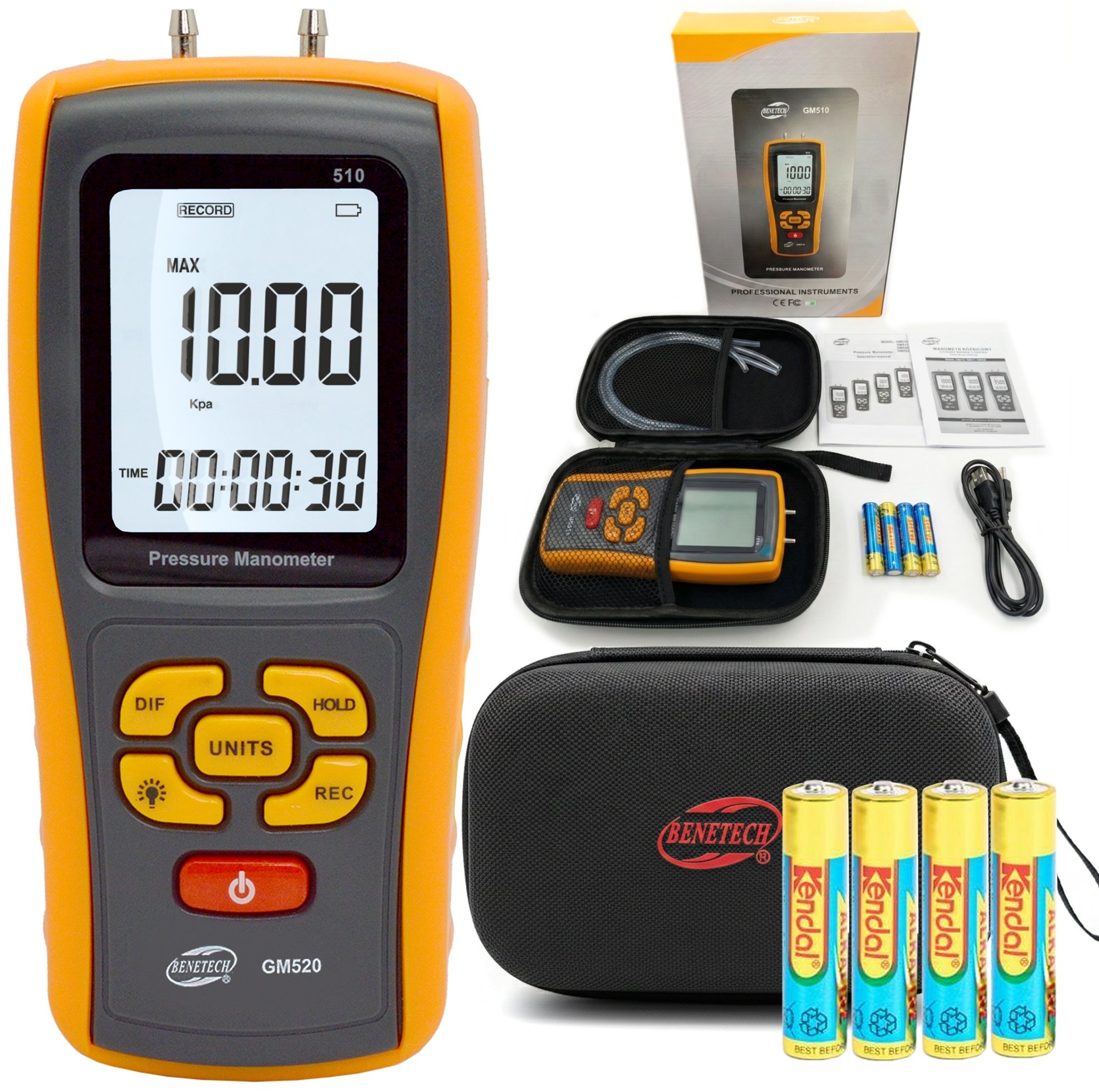 MANOMETR różnicowy cyfrowy miernik ciśnienia USB