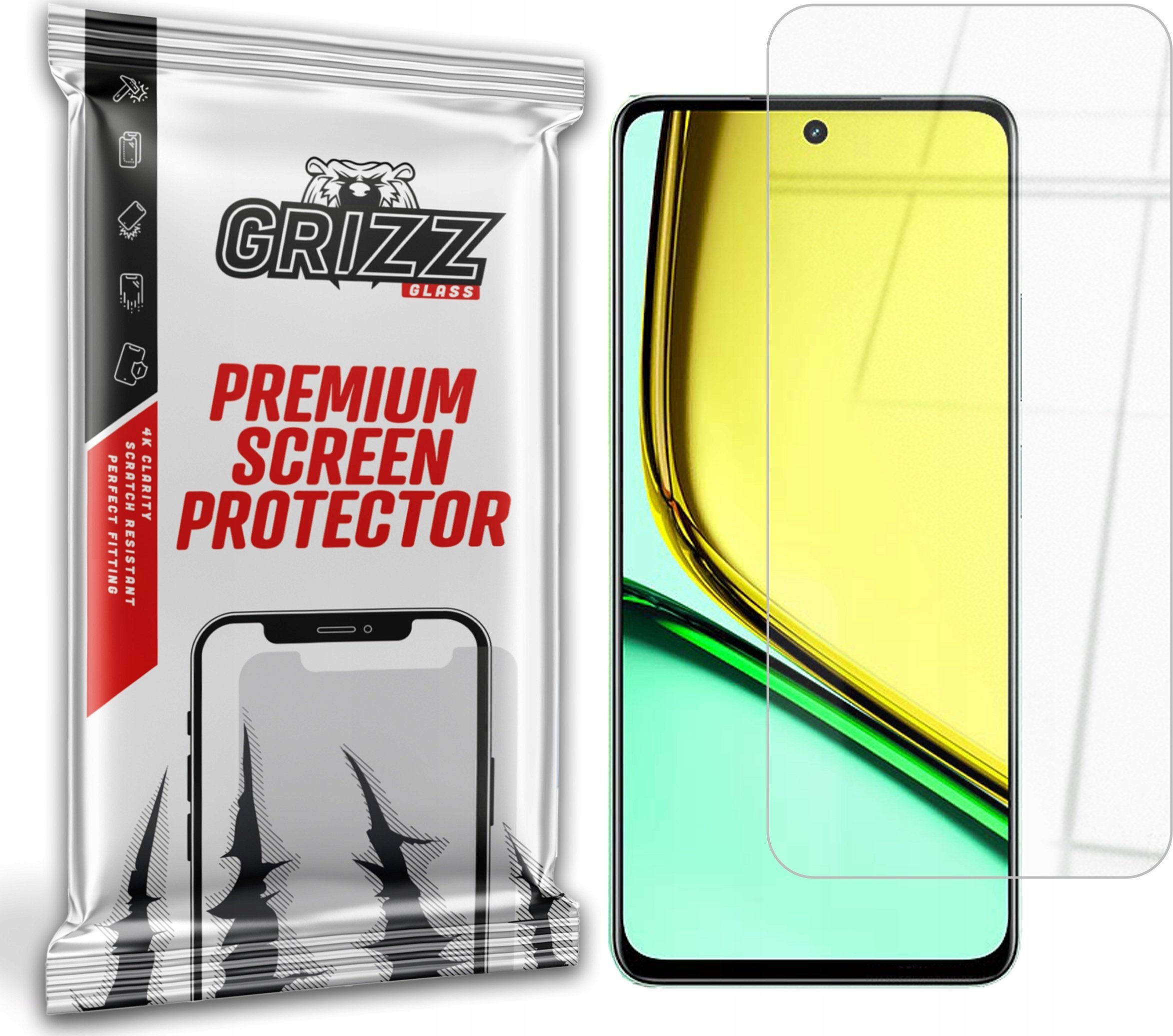 GrizzGlass Szkło hybrydowe GrizzGlass HybridGlass do Realme C67