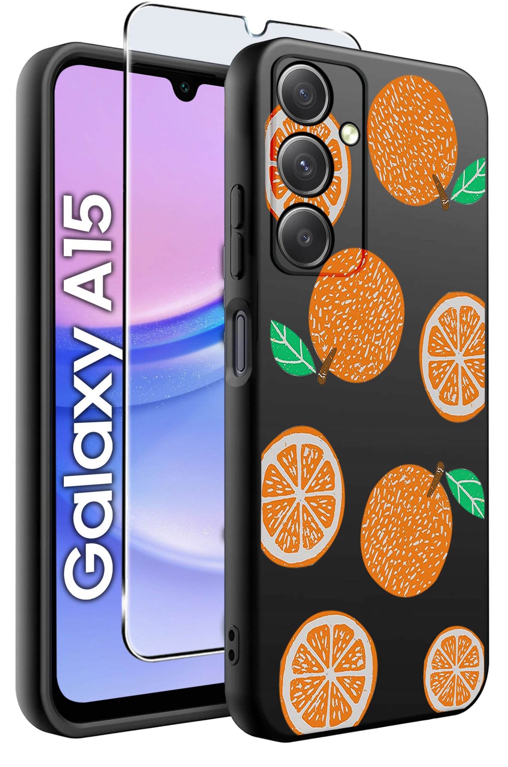 ETUI do Samsung A15 4G | 15 5G WZORY | SILIKONOWE MATT CASE + SZKŁO 9H