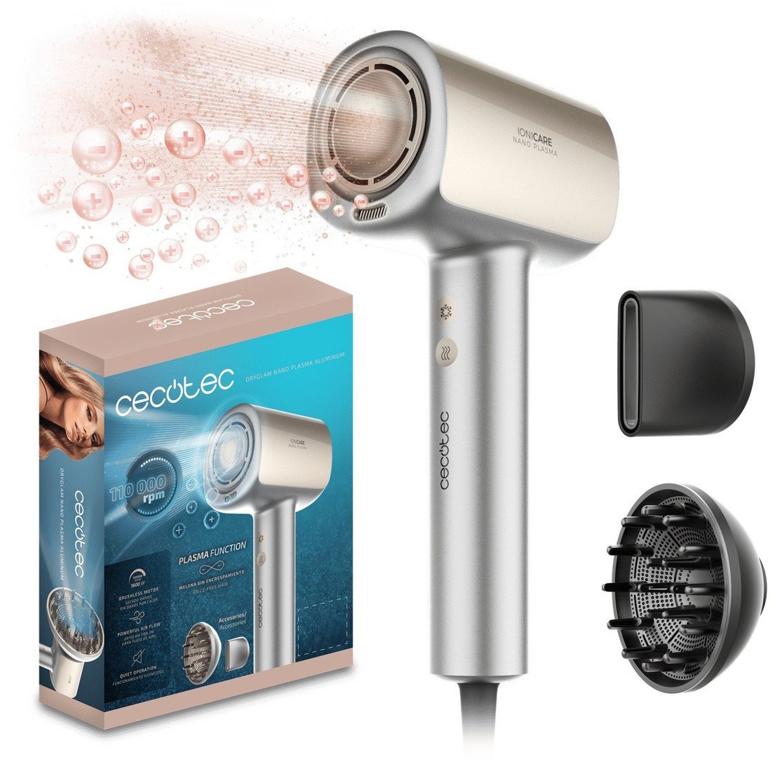 Cecotec Suszarka do włosów DryGlam Nano Plasma Aluminium