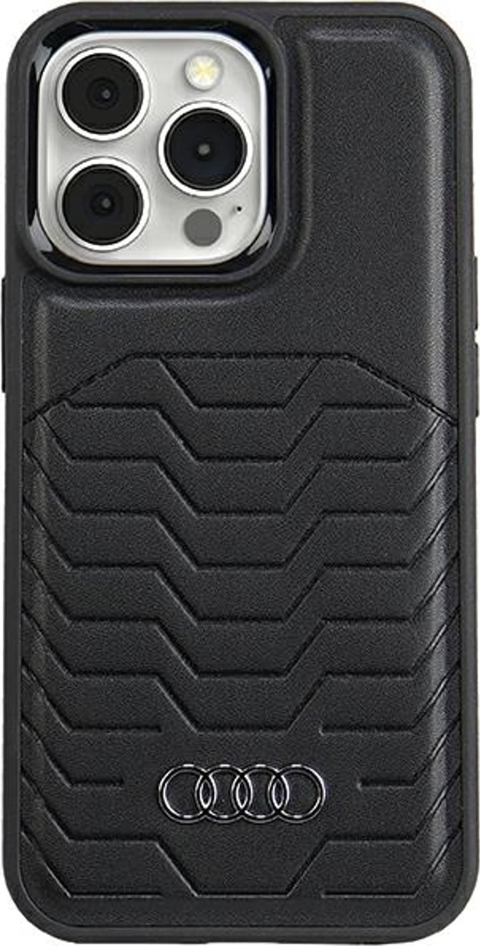 Audi Synthetic Leather MagSafe iPhone 13 Pro Max 6.7" czarny/black hardcase AU-TPUPCMIP13PM-GT/D3-BK