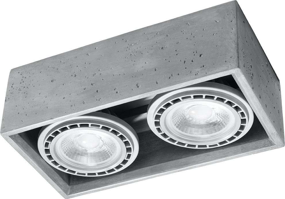 Lampa sufitowa Sollux Do korytarza oprawa sufitowa LED szara Sollux QUATRO SL.0884