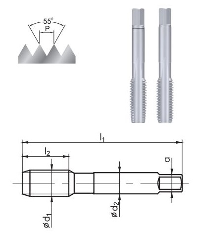 Fanar Gwintownik calowy ręczny 3/8" 2szt. (A1-220001-3129)