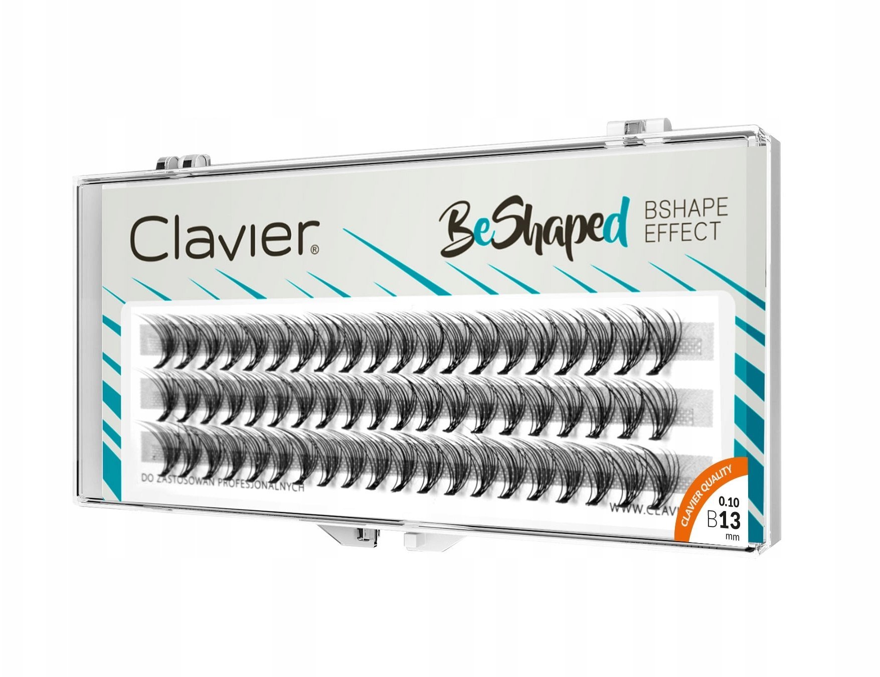 Clavier BeShaped jedwabne kępki rzęs skręt B o delikatnej objętości 10D 13mm