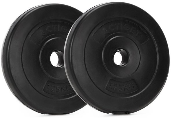 Obciążenie bitumiczne 1,25 kg 2 szt. talerze kompozytowe 31 mm krążki do sztangi hantli UNIWERSALNY