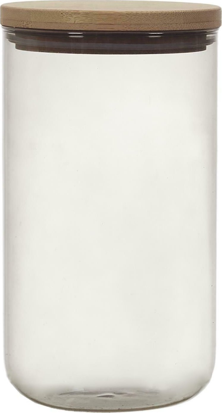 Intesi POJEMNIK SZKLANY Z POKRYWKĄ 1L SZARY