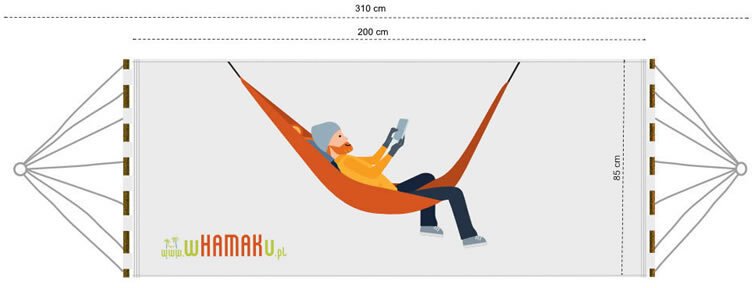 Hamak reklamowy, biały whr-2