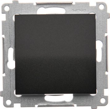 Kontakt-Simon Łącznik schodowy Kontakt Simon 54 DW6.01/X/49 bez piktogramu moduł 10AX, 250V~, szybkozłącza czarny