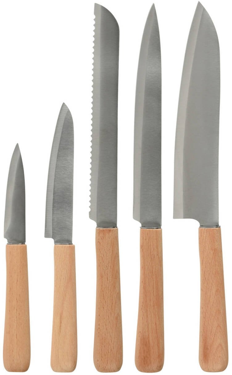 Zestaw noży kuchennych, 5 elementów, stal nierdzewna