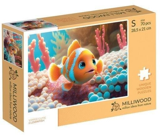 Puzzle drewniane 70el Yippee Cutie Rybka