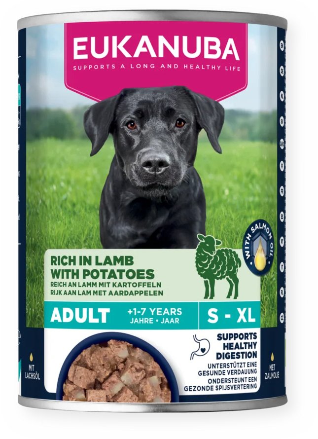 EUKANUBA Mokra karma dla psów dorosłych, bogata w jagnięcinę i ziemniaki 400 g
