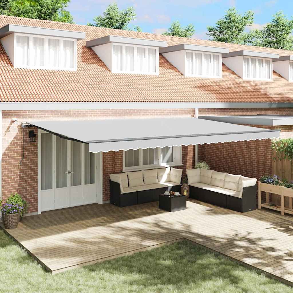 Markiza z ręczne Antracyt 6 3,5 m Metal