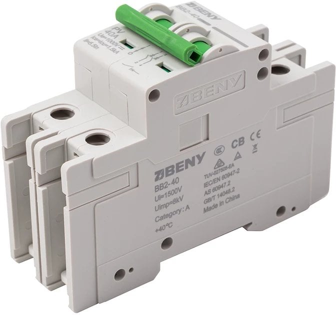 Automatinis DC jungiklis 2P, 40A, 1000VDC