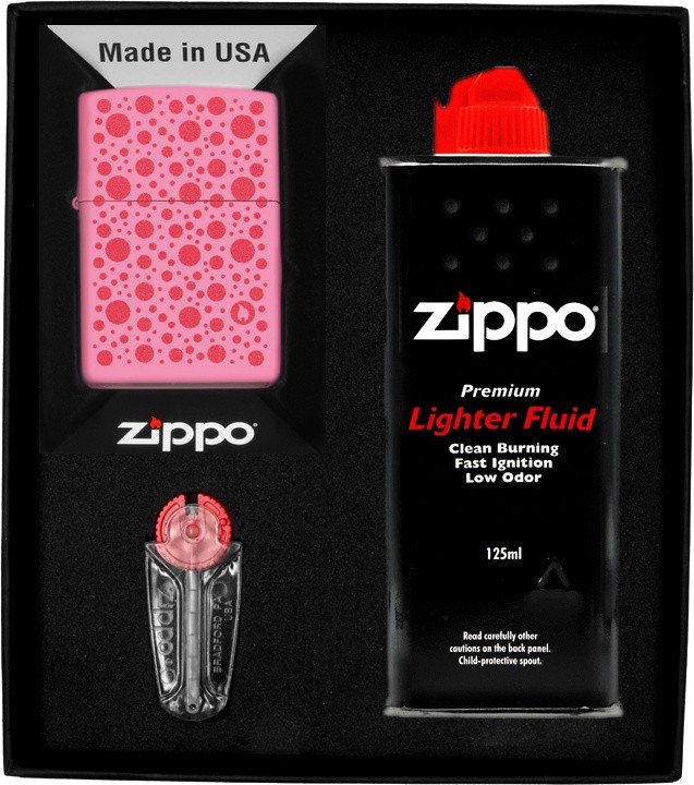 Zestaw ZIPPO Zapalniczka POLKA DOT DESIGN Prezentowy No1