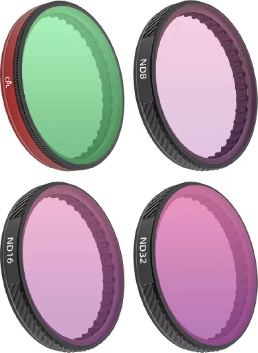 ZESTAW 4X FILTR DO DJI OSMO ACTION 3, 4, 5 PRO - CPL / ND8 / ND16 / ND32