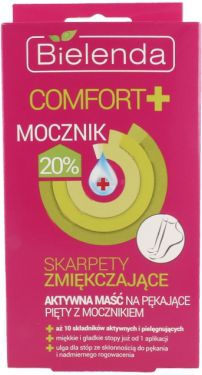 Bielenda Comfort + Aktywna maść na pękające pięty z mocznikiem - skarpety zmiękczające 2x6ml