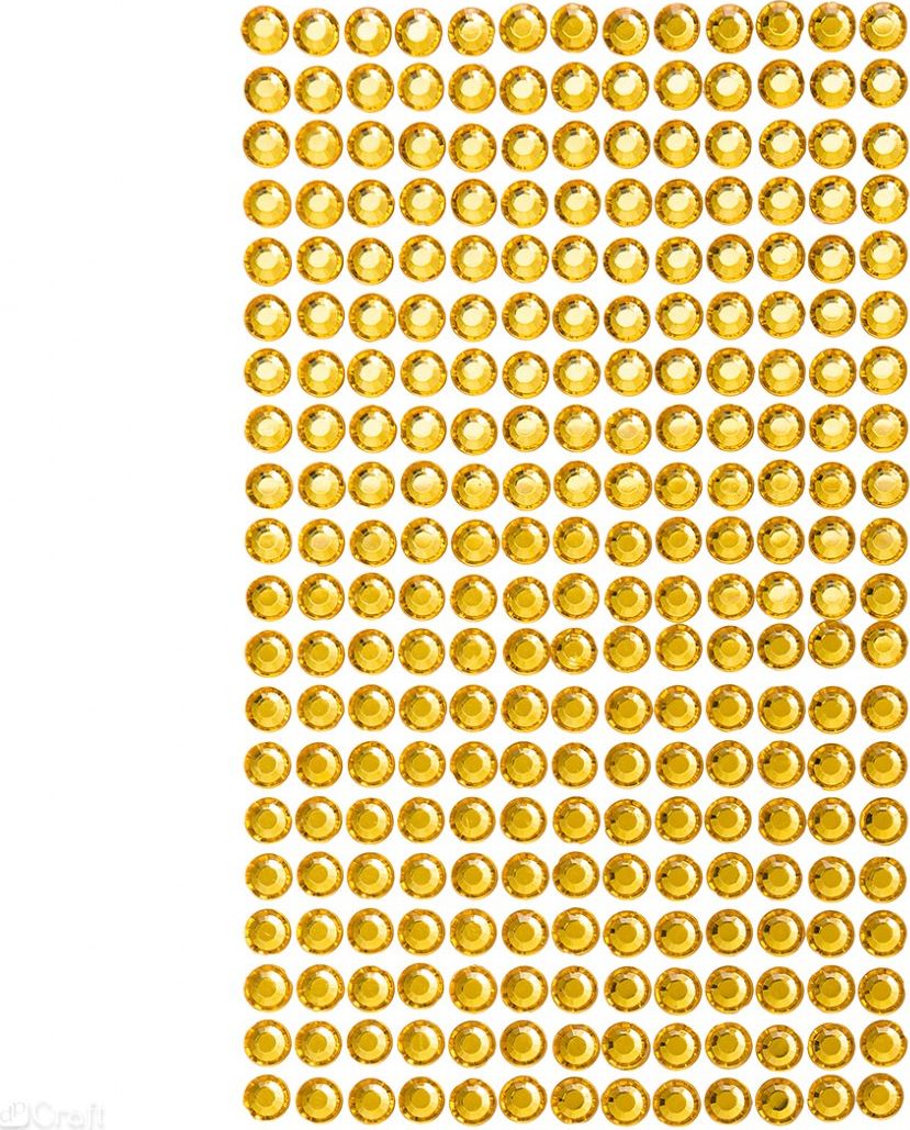 DP Craft Kryształki samoprzylepne DPCRAFT 6mm, 260 szt. - yellow Dalprint