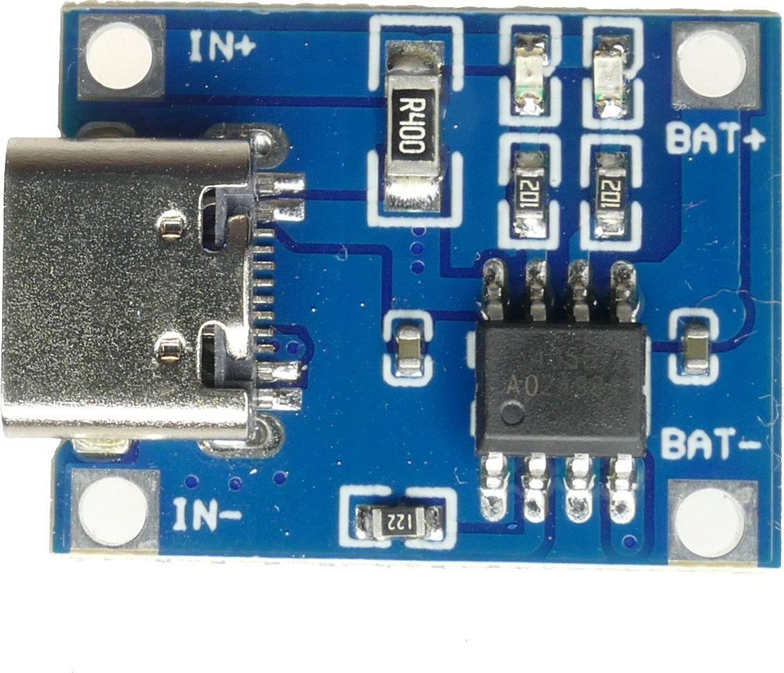 Rosfix ŁADOWARKA AKUMULATORÓW LI-ION TP4056 USB C USB-C 5V 1A ROSFIX HQ