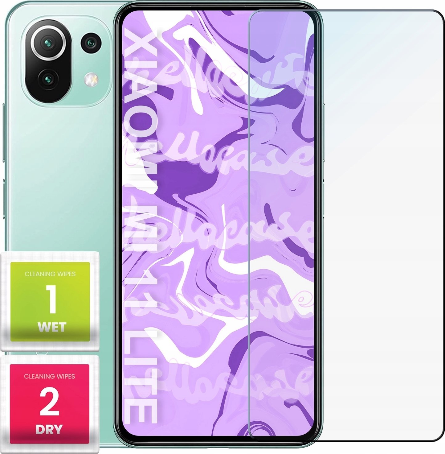 Hello Case Szkło Hartowane do Xiaomi Mi 11 Lite (szybka 9H, płaskie 2.5D, ochronne)