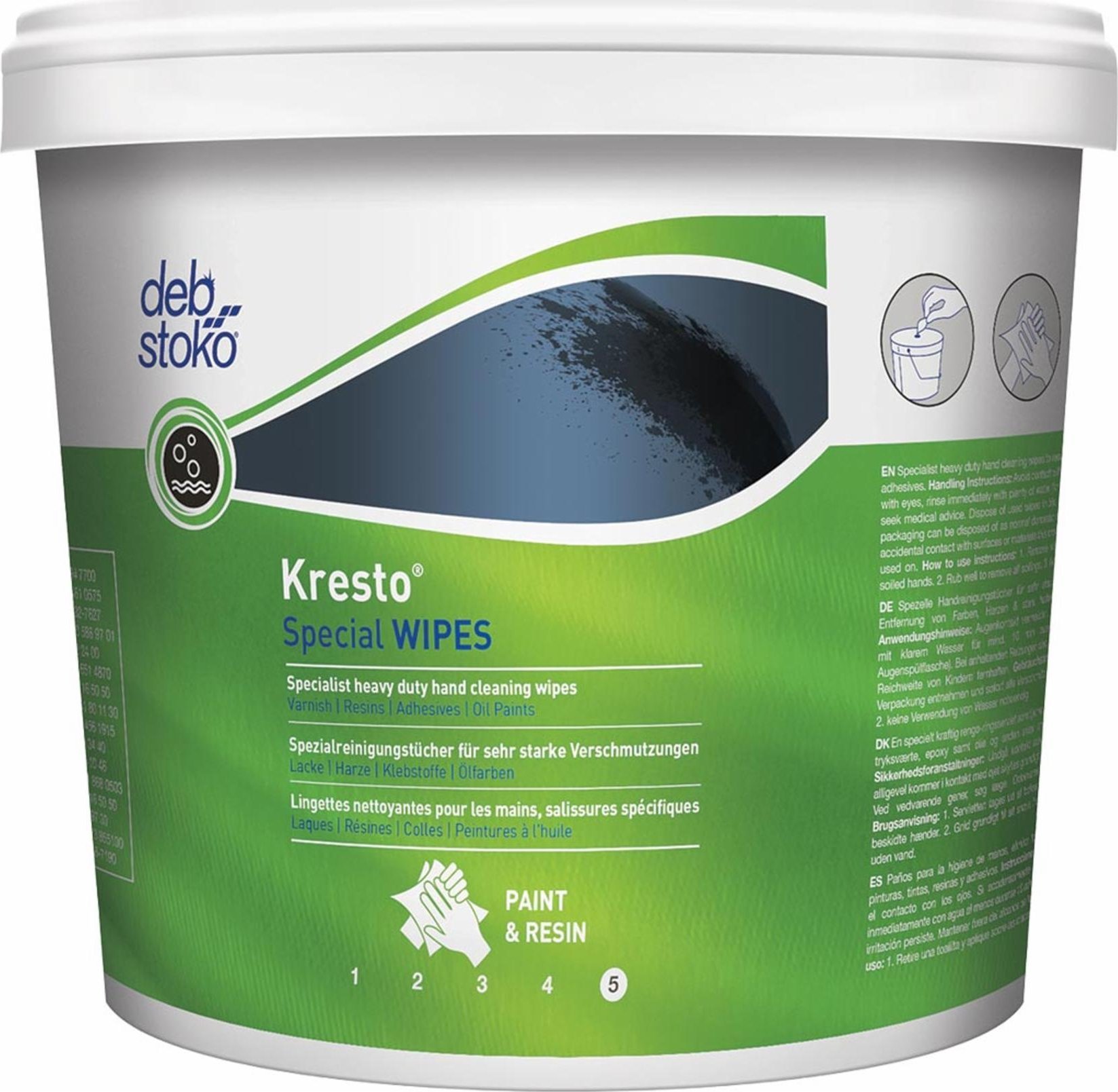 Debstoko DS-WIPES - Chusteczki do czyszczenia rąk. - uni