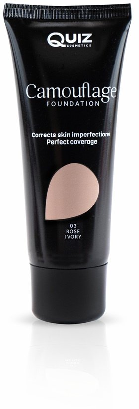 Quiz Cosmetics Camouflage Foundation kryjący podkład wzbogacony witaminą E N03 Rose Ivory 30ml