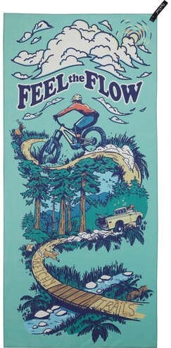 Rankšluostis PackTowl PT Personal Body Flow Print - Body - Žalia