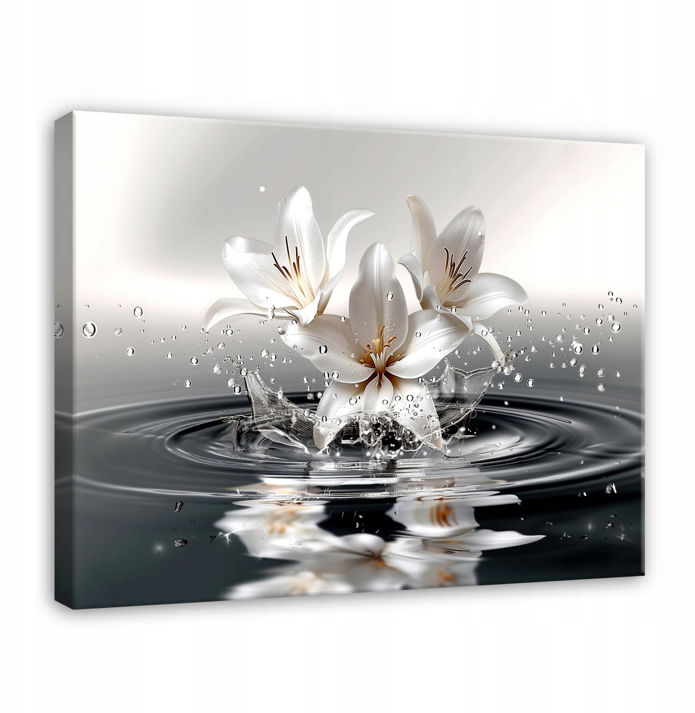 OBRAZ DO SYPIALNI SALONU KUCHNI KWIATY NOWOCZESNY NA PŁÓTNIE ŚCIANĘ 60x40