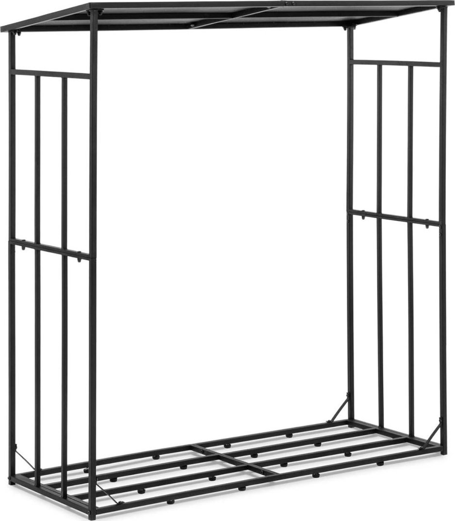 Stojak na drewno opałowe metalowy zewnętrzny z dachem do 300 kg 161 x 65 x 177 cm