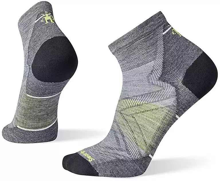 Smartwool U'S Run Zero Cushion Ankle Socks, 052 | medium gray, XL