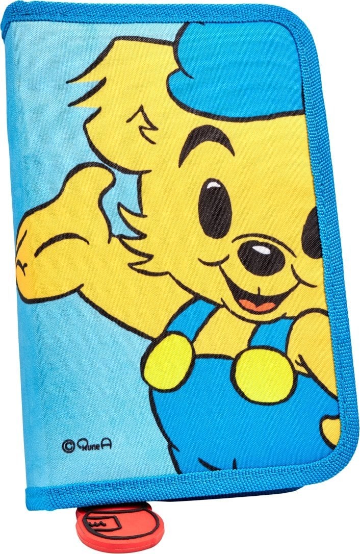 Piórnik Vrige Bamse Filled single decker pencil case, 300D nylon, 20 x 12.8 x 3 cm with 8 triangular col. pencils, 1 triangular pencil, sharpener, 15