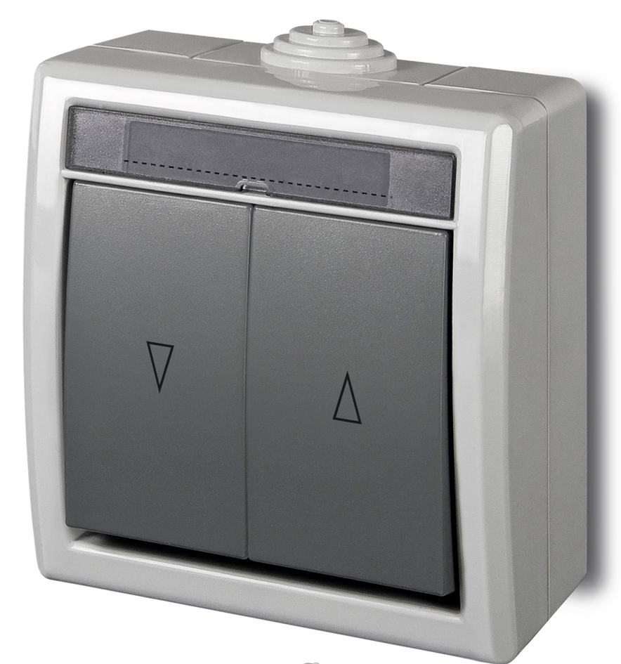 Elektro-Plast Łącznik natynkowy Aquant żaluzjowy szary (1208-10)