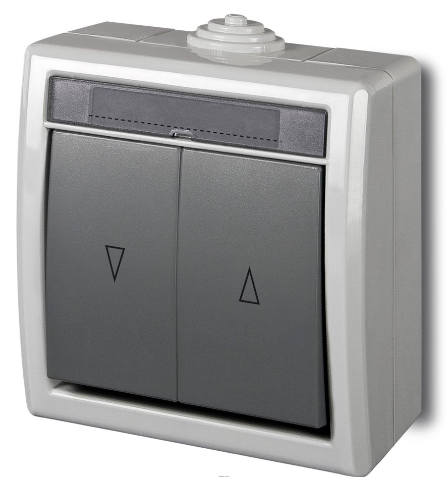 Elektro-Plast Łącznik natynkowy Aquant żaluzjowy szary (1208-10)