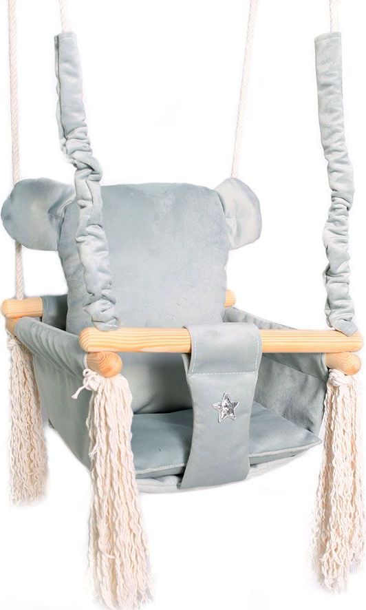 Huśtawka Elior Szara huśtawka dziecięca miś - Endo (E11349)