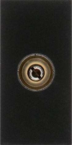 Maclean Gniazdo TV antenowe pojedyncze pasuje do szklanych ramek MCE726B Czarne