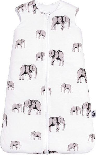 PULP BAMBOO Śpiworek całoroczny do spania dla dzieci TOG 1,75- Duże Słonie- do 6 miesiąca