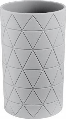 Bisk Kubek łazienkowy na szczoteczki i pastę Star szary