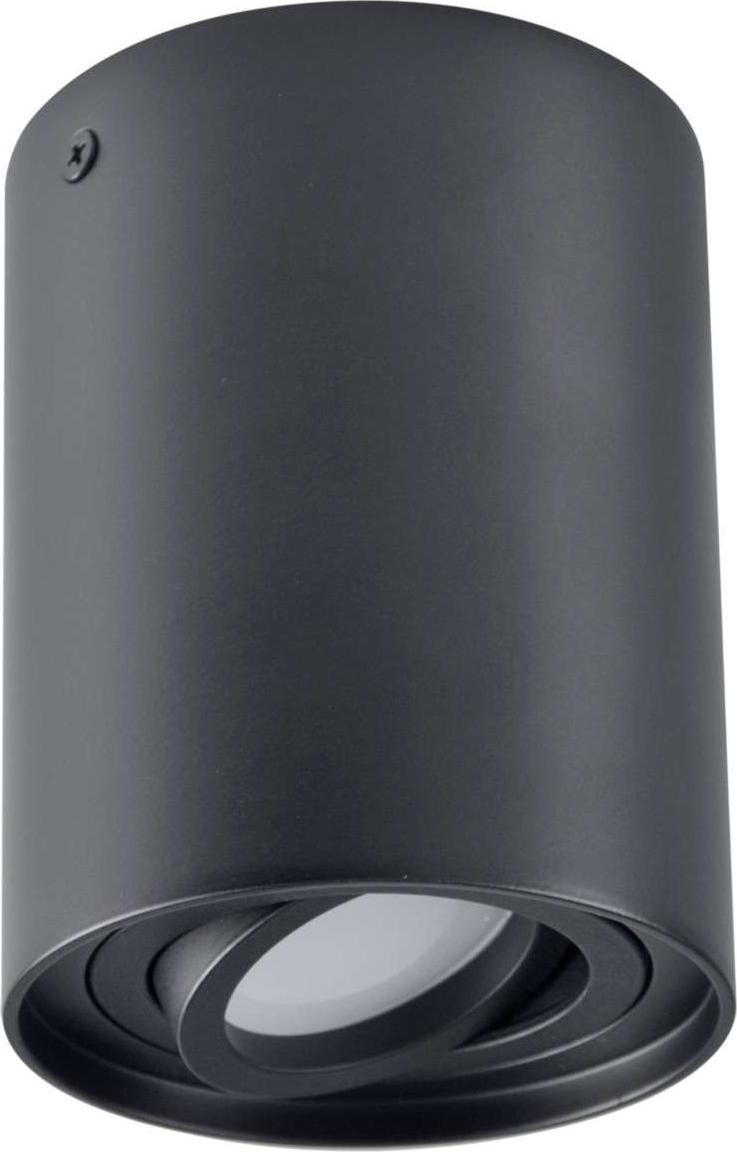 Lampa sufitowa Polux Sufitowa LAMPA natynkowa HADAR 313102 Polux metalowa OPRAWA spot okrągła tuba plafon czarny