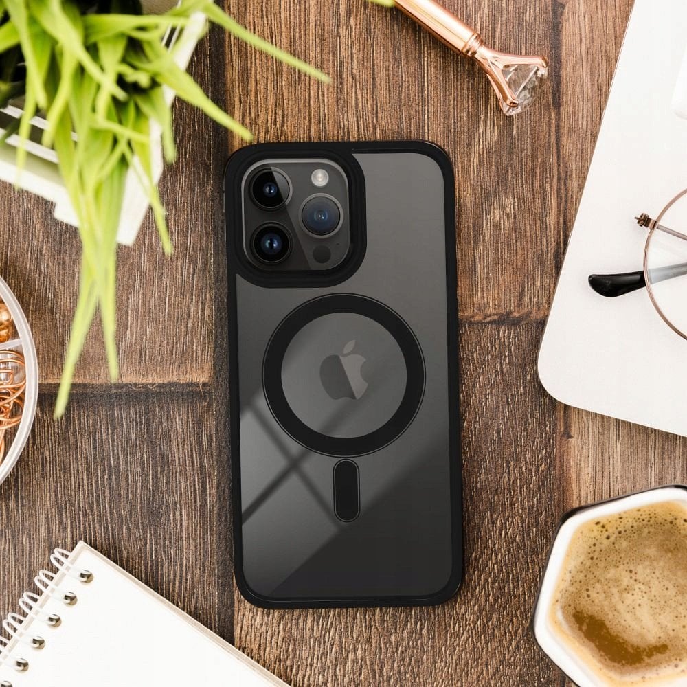 Futerał COLOR EDGE MAG COVER kompatybilny z MagSafe do SAMSUNG S25 czarny