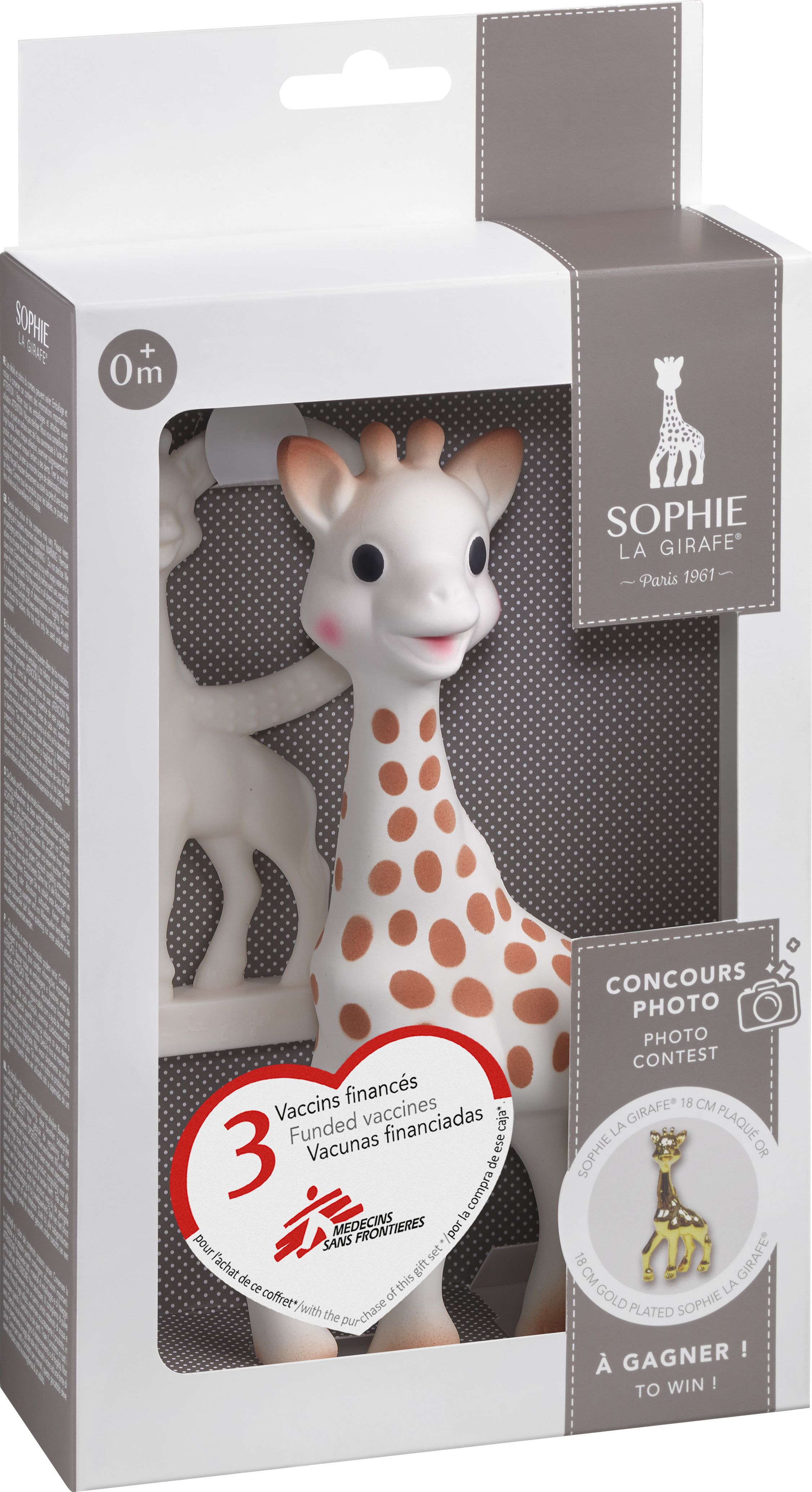 Sophie la Girafe Żyrafa Sophie + gryzak w kolorze kości słoniowej Sophie La Giraffe