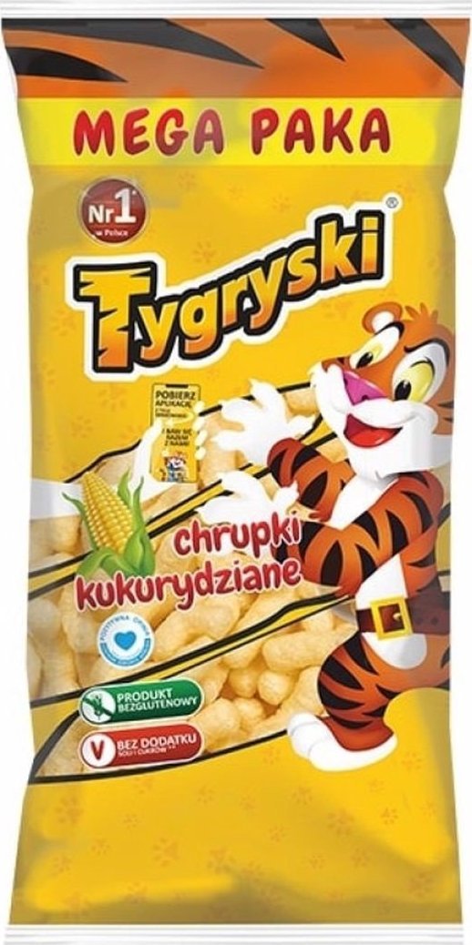 Tygryski Tygryski chrupki kukurydziane rodzinne 230g