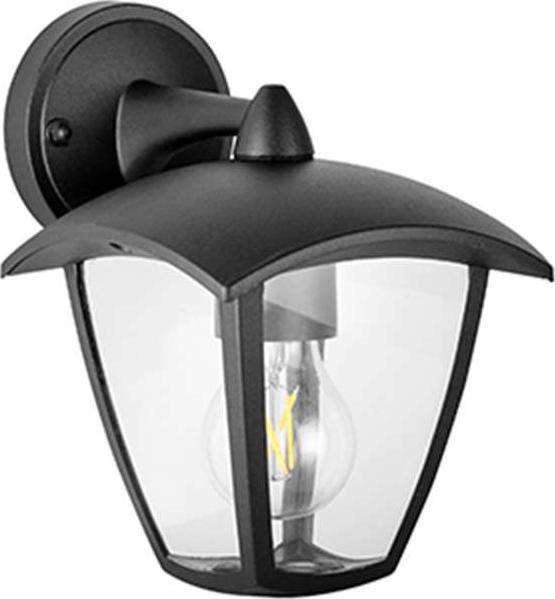 Kinkiet Polux Ogrodowa LAMPA elewacyjna IGMA 311870 Polux zewnętrzna OPRAWA outdoor retro ścienna IP44 czarna przezroczysta