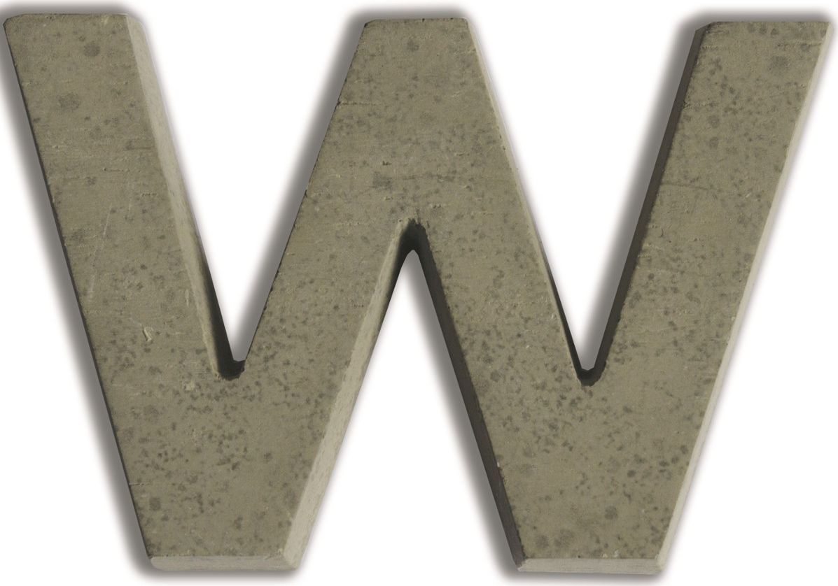 Aladine Litera W z betonu H:7,6 cm