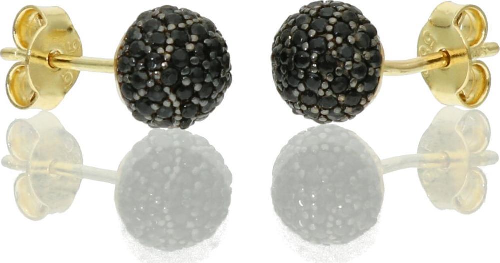 Rosanto Kolczyki kulki z onyksem 585 14k