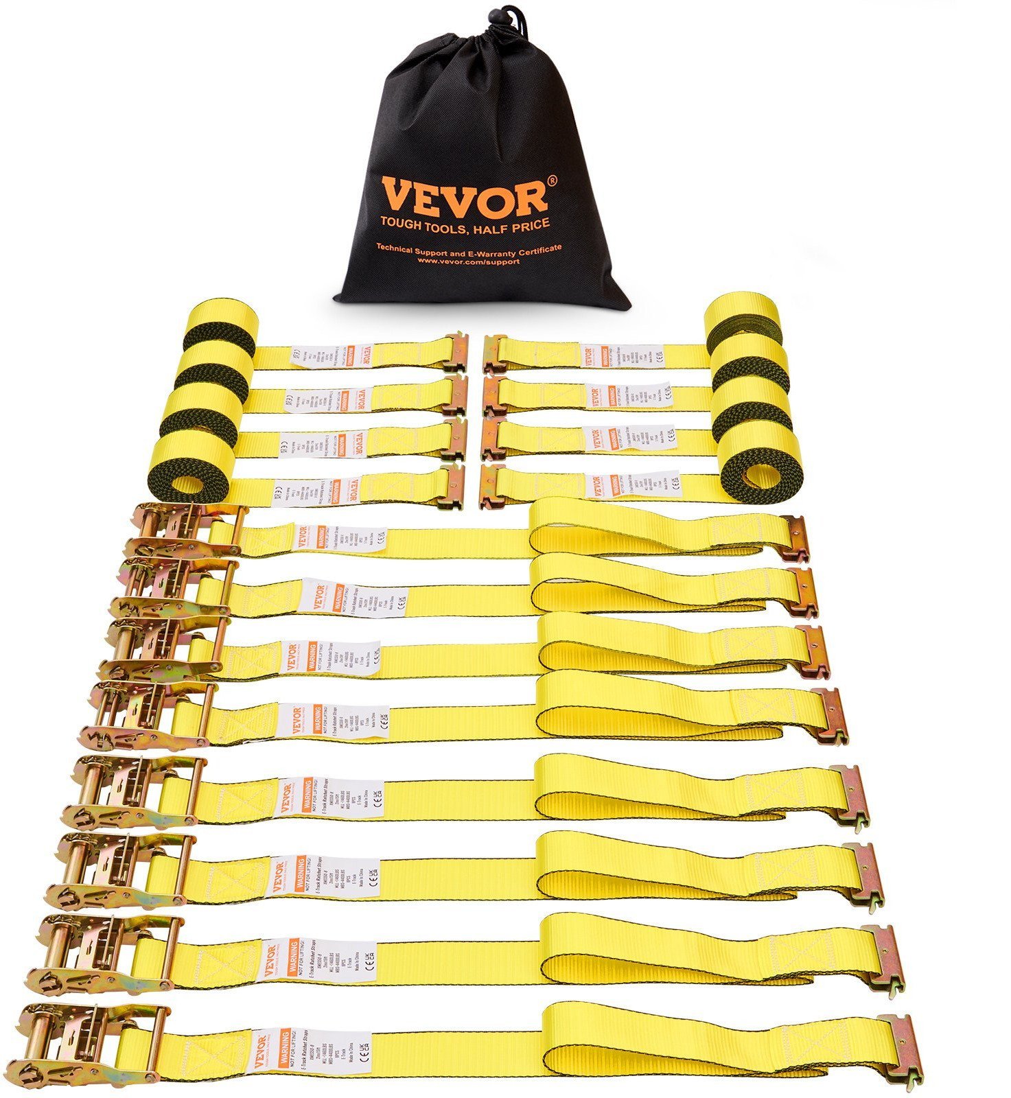 Pasy transportowe mocujące z napinaczem zestaw 8 szt. 4,6m 2T