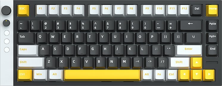 Klawiatura magnetyczna Lamzu JET75 RGB Rapid Trigger Hall Effect Black